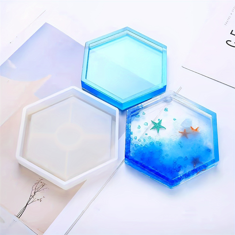 4pcs/Set Storage Tray Coaster  - Resin Art Tray ulasan dan harga
