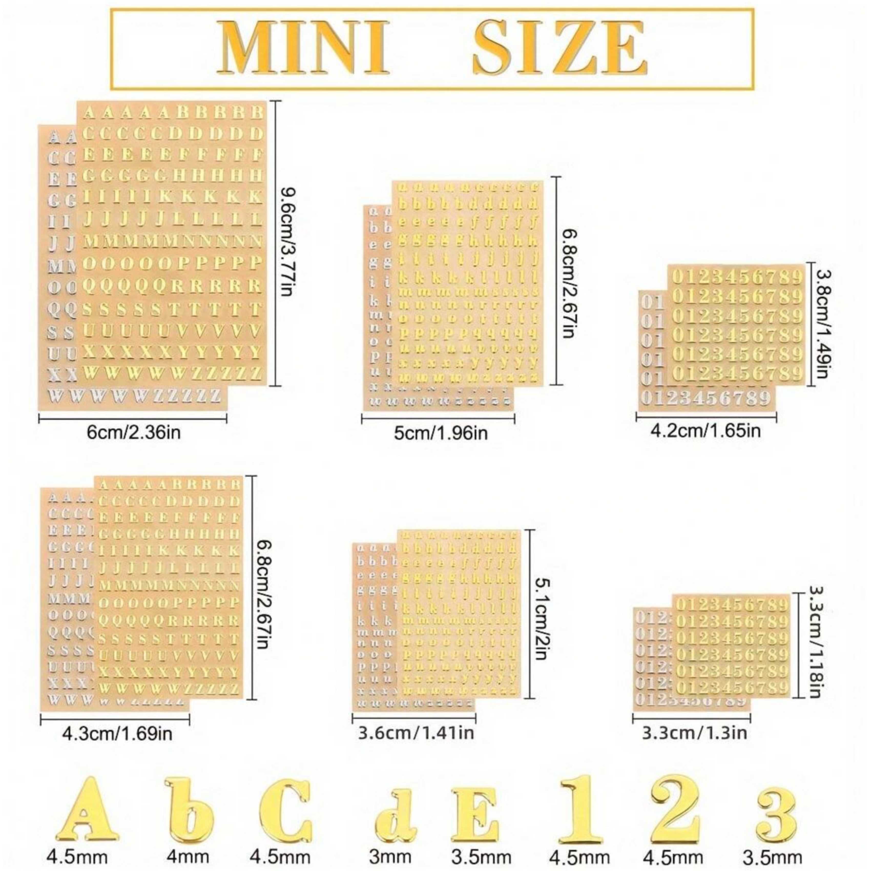12 Letter Resin Stickers, Mini - Resin Art Sticker ulasan dan harga