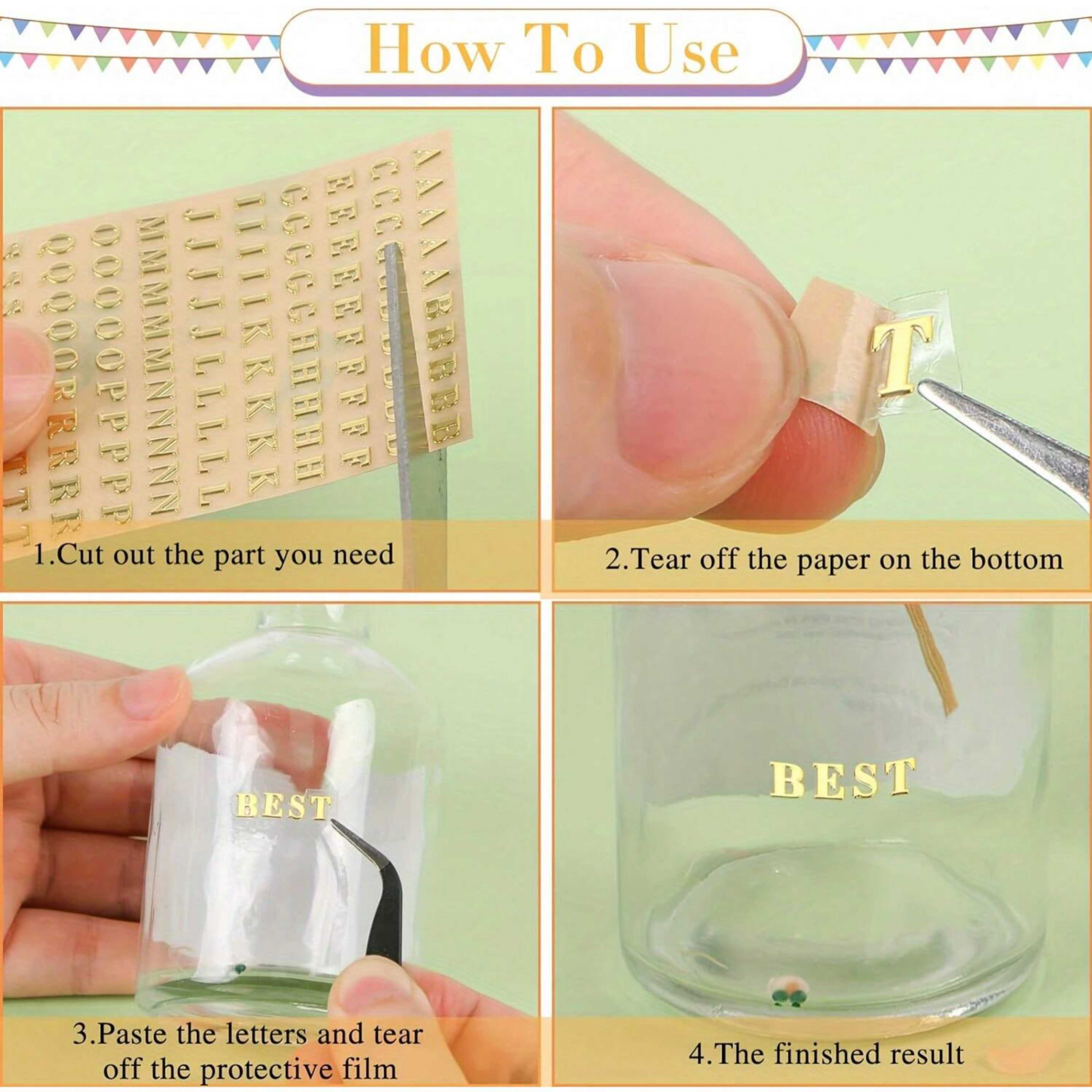12 Letter Resin Stickers, Mini - Resin Art Sticker ulasan dan harga
