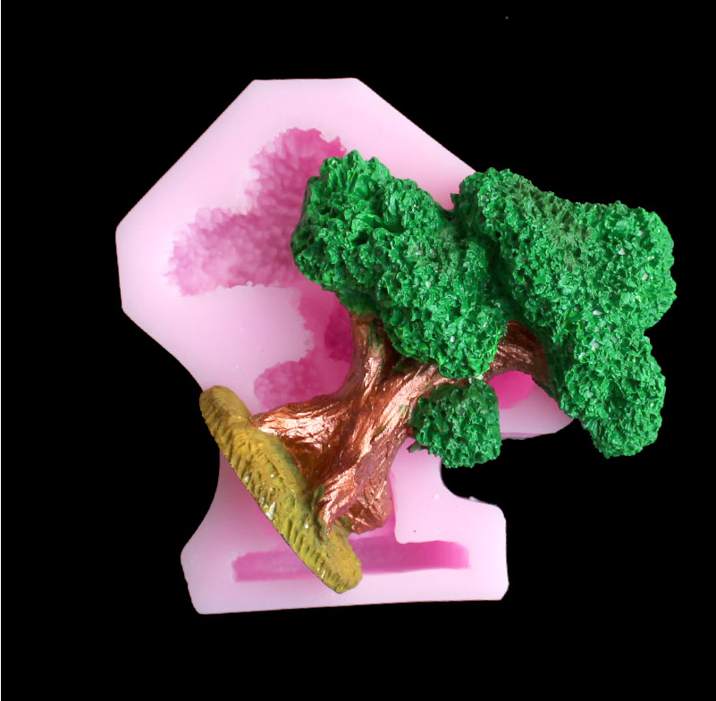 Pine tree silica gel mold DIY  - Resin Art Clay ulasan dan harga