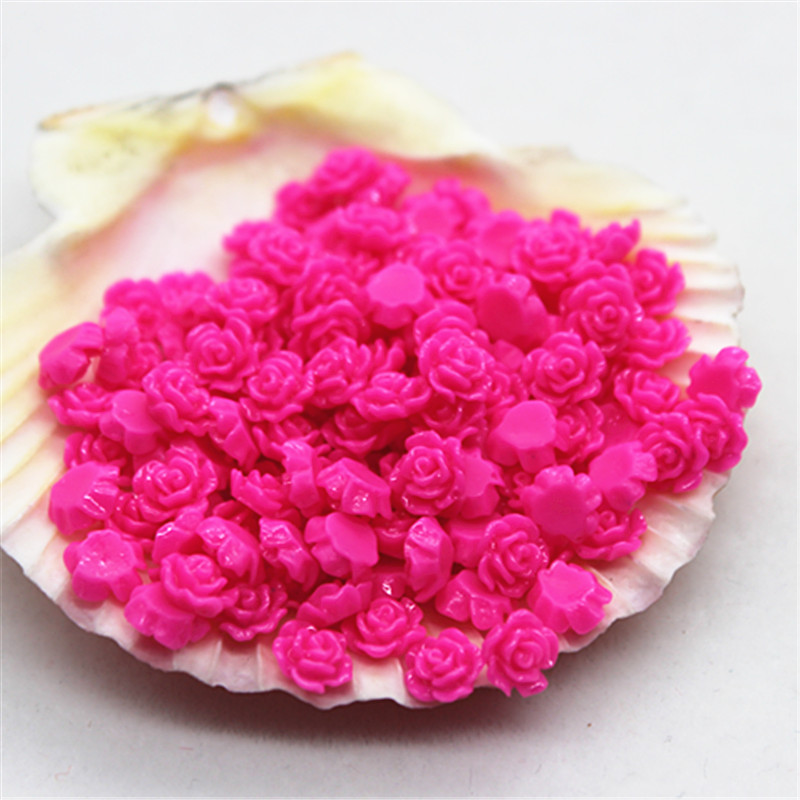 100pcs 6mm Resin Mini Rose Flo - Resin Art Rose ulasan dan harga