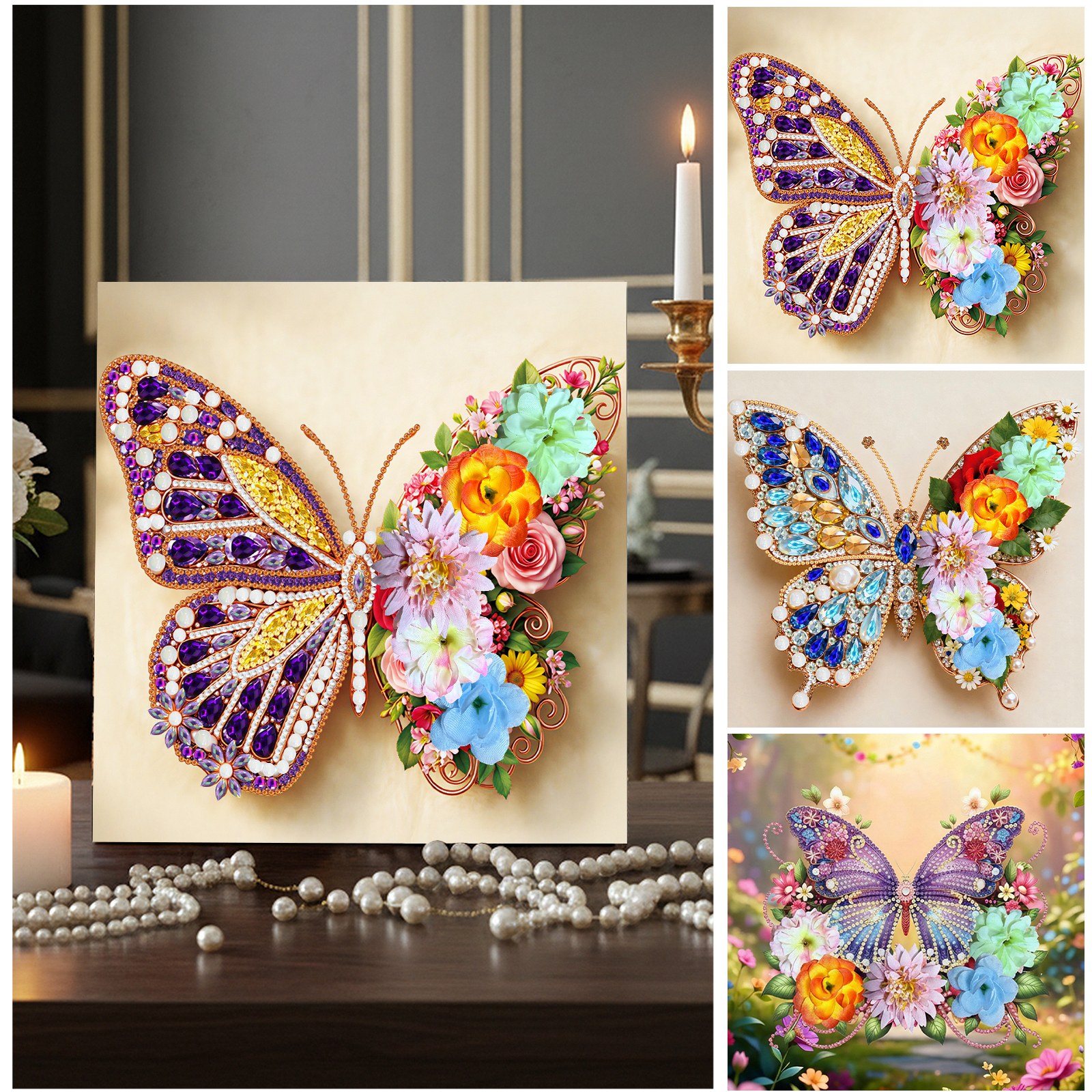 Butterfly DIY Diamonds Dots Ge - Resin Art Frame ulasan dan harga