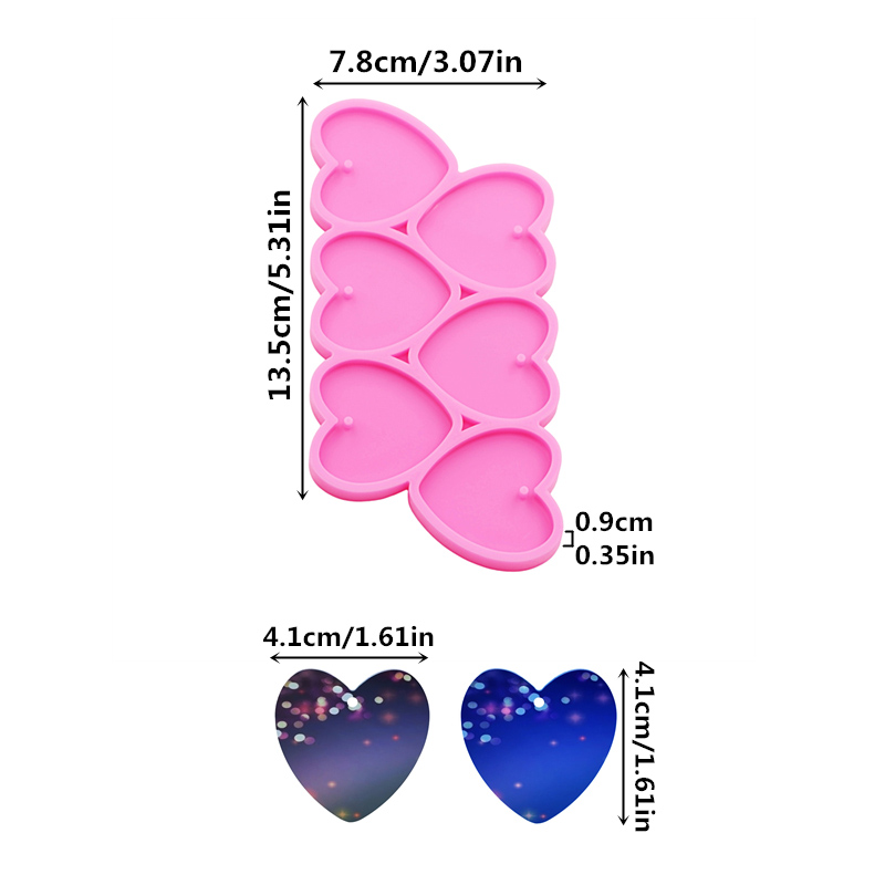 GJ-226 Shiny Heart Shape DIY E - Resin Art Glitter ulasan dan harga