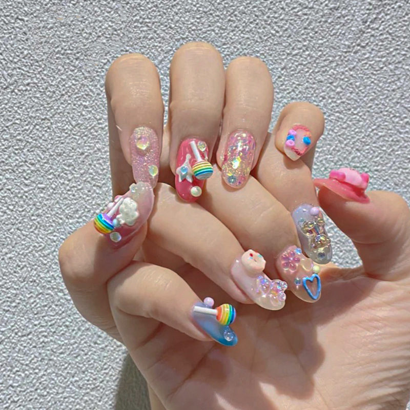 10pcs Resin Simulated Colored  - Resin Art Sticker ulasan dan harga