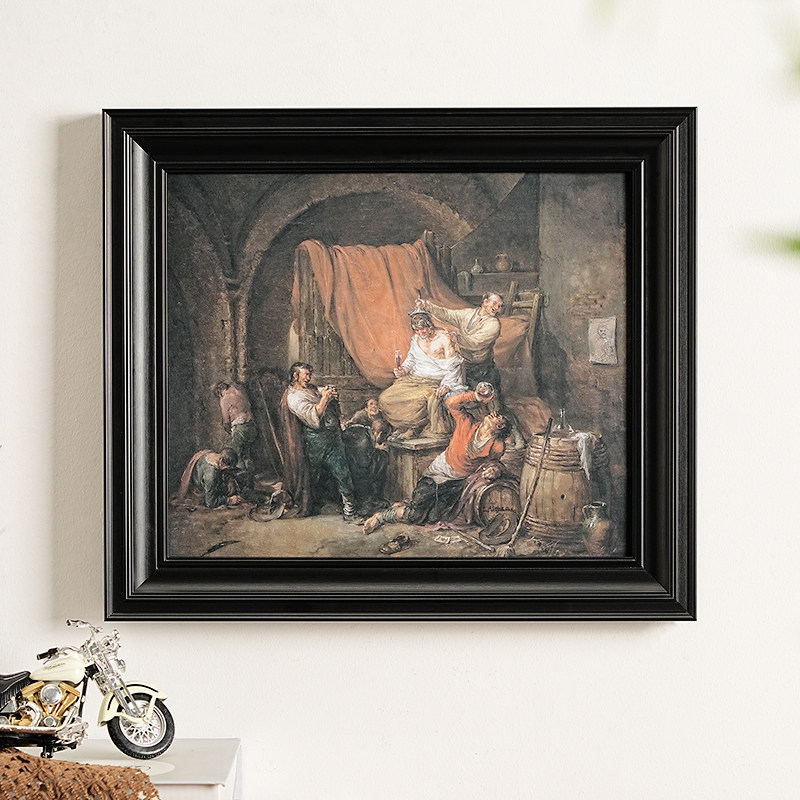 Vintage Black Solid Wood Pictu - Resin Art Frame ulasan dan harga