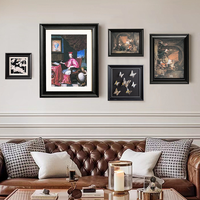 Vintage Black Solid Wood Pictu - Resin Art Frame ulasan dan harga