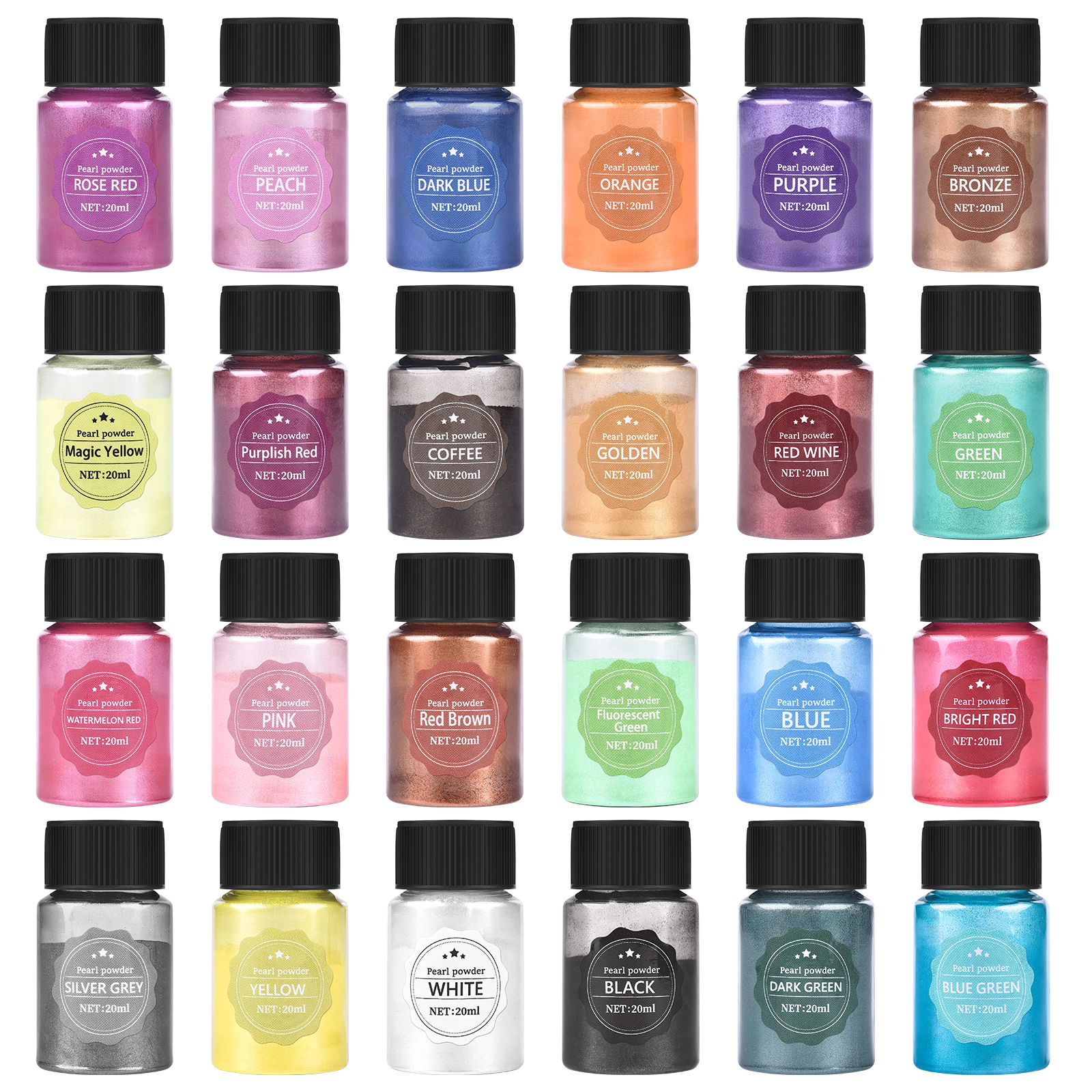 24Color 10g Pearlescent Natura - Pearl Powder Resin ulasan dan harga