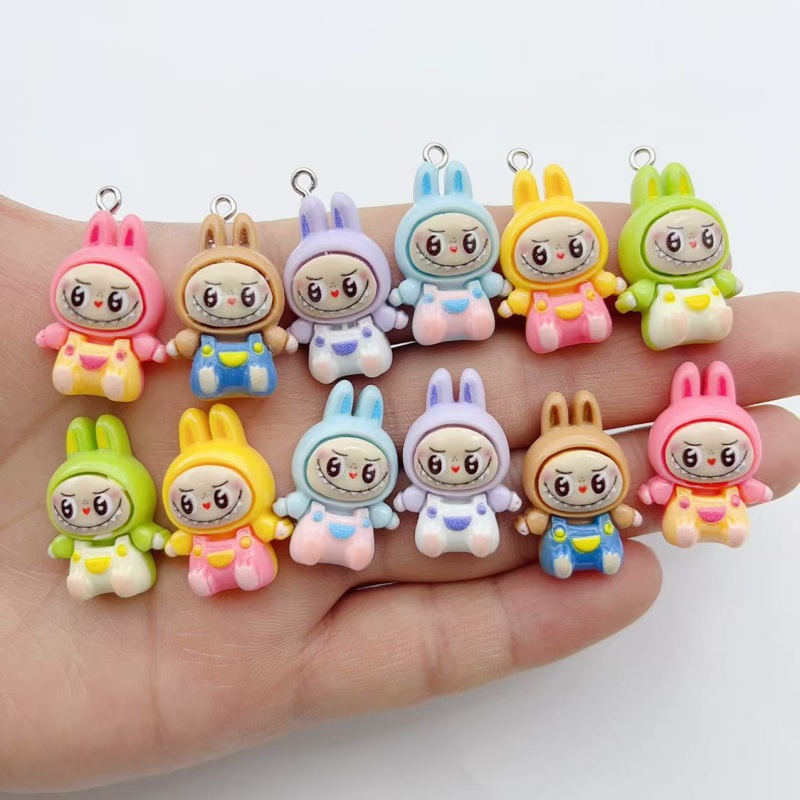 10Pcs Kawaii Rabbit Strawberry - Resin Art Box ulasan dan harga