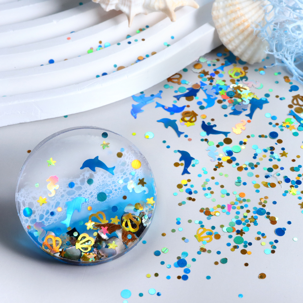 Dolphins Seahorses Glitter For - Resin Art Glitter ulasan dan harga