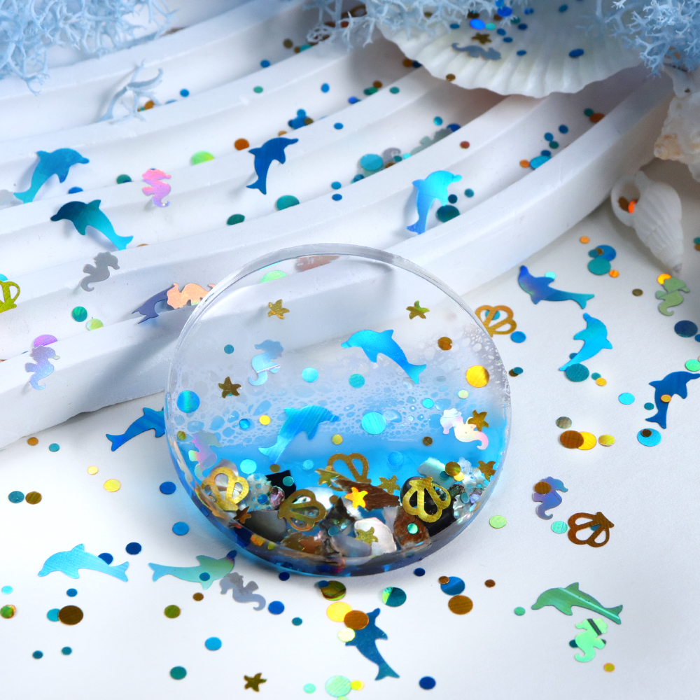 Dolphins Seahorses Glitter For - Resin Art Glitter ulasan dan harga