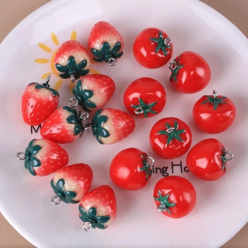 10 Pieces Realistic 3D Strawbe - Resin Art Diy ulasan dan harga