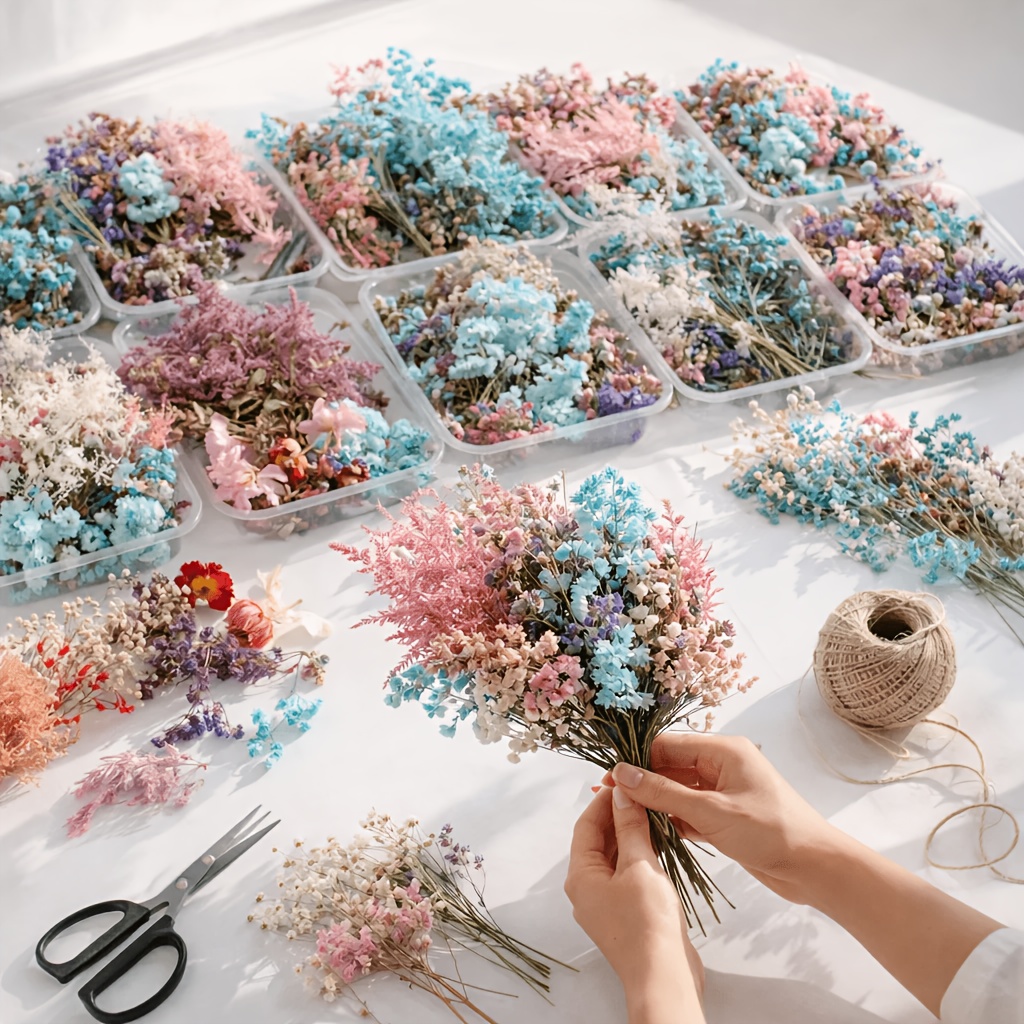 10 Box Mixed Dried Flower Bouq - Resin Art Wedding Gift ulasan dan harga