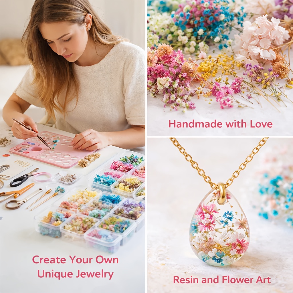 10 Box Mixed Dried Flower Bouq - Resin Art Wedding Gift ulasan dan harga