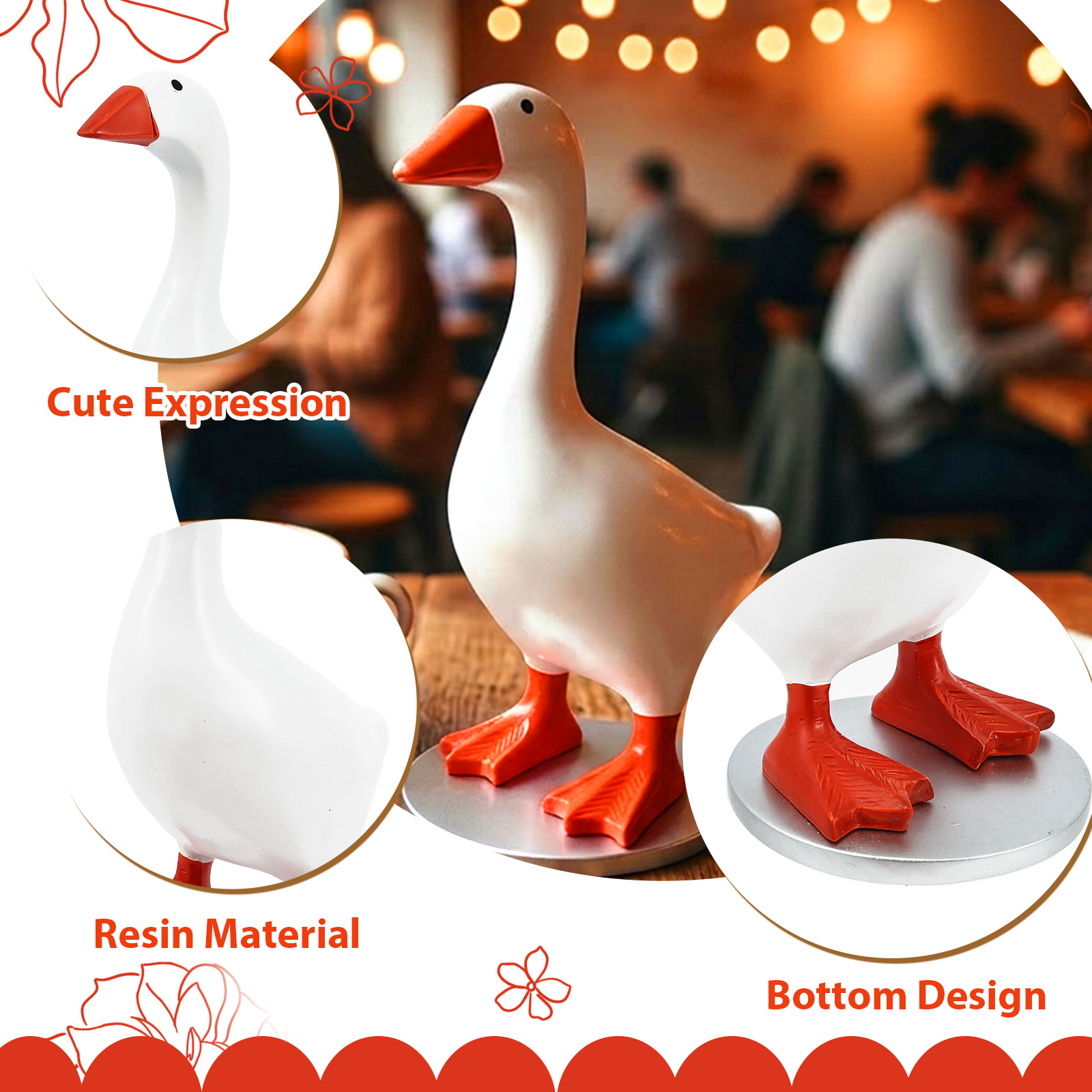 1/3 Pcs Magnetic Goose Key Cha - Resin Art A Keychain ulasan dan harga
