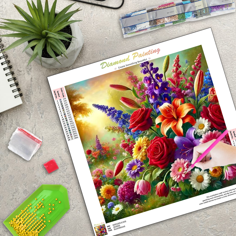 Flower Diamond Painting Kits W - Resin Art Ideas With Pictures ulasan dan harga