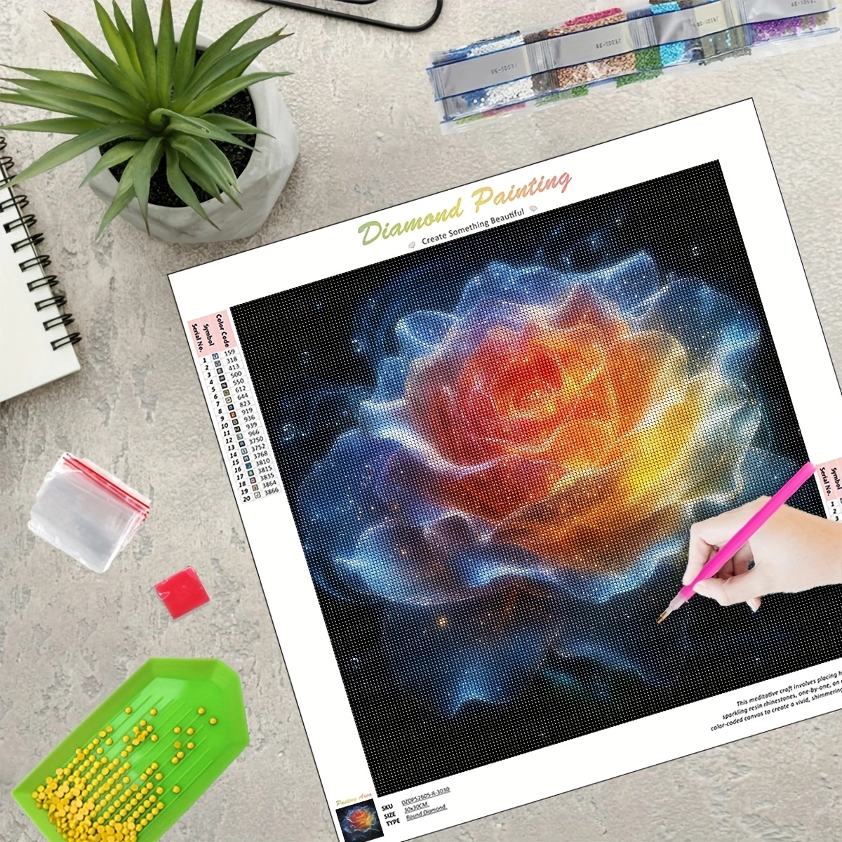 Flower Diamond Painting Kits W - Resin Art Ideas With Pictures ulasan dan harga
