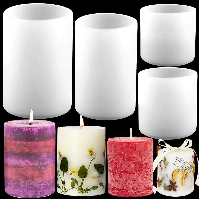 Cylinder Silicone Candle Molds - Resin Art Clay ulasan dan harga