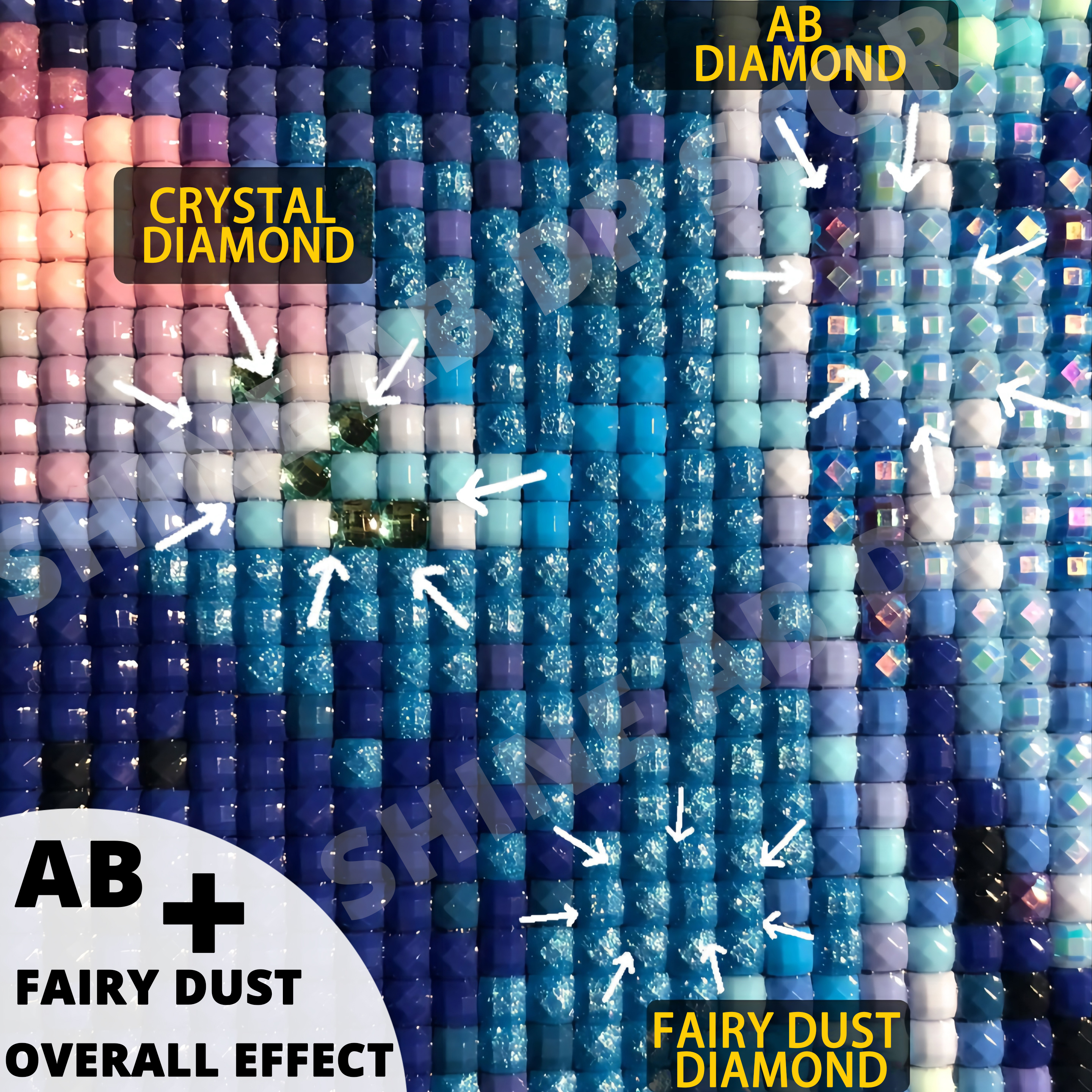 AB Fairy Dust Resin 5D DIY Dia - Resin Art Rose ulasan dan harga
