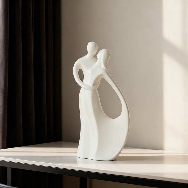 Nordic Ceramic Couple Hugging  - Resin Art Wedding Gift ulasan dan harga