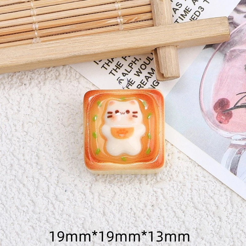 10Pcs Kawaii Cat Toast Bread R - Resin Art Box ulasan dan harga