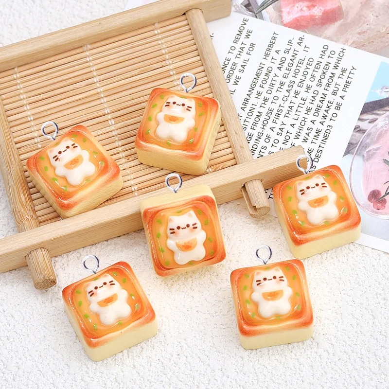 10Pcs Kawaii Cat Toast Bread R - Resin Art Box ulasan dan harga