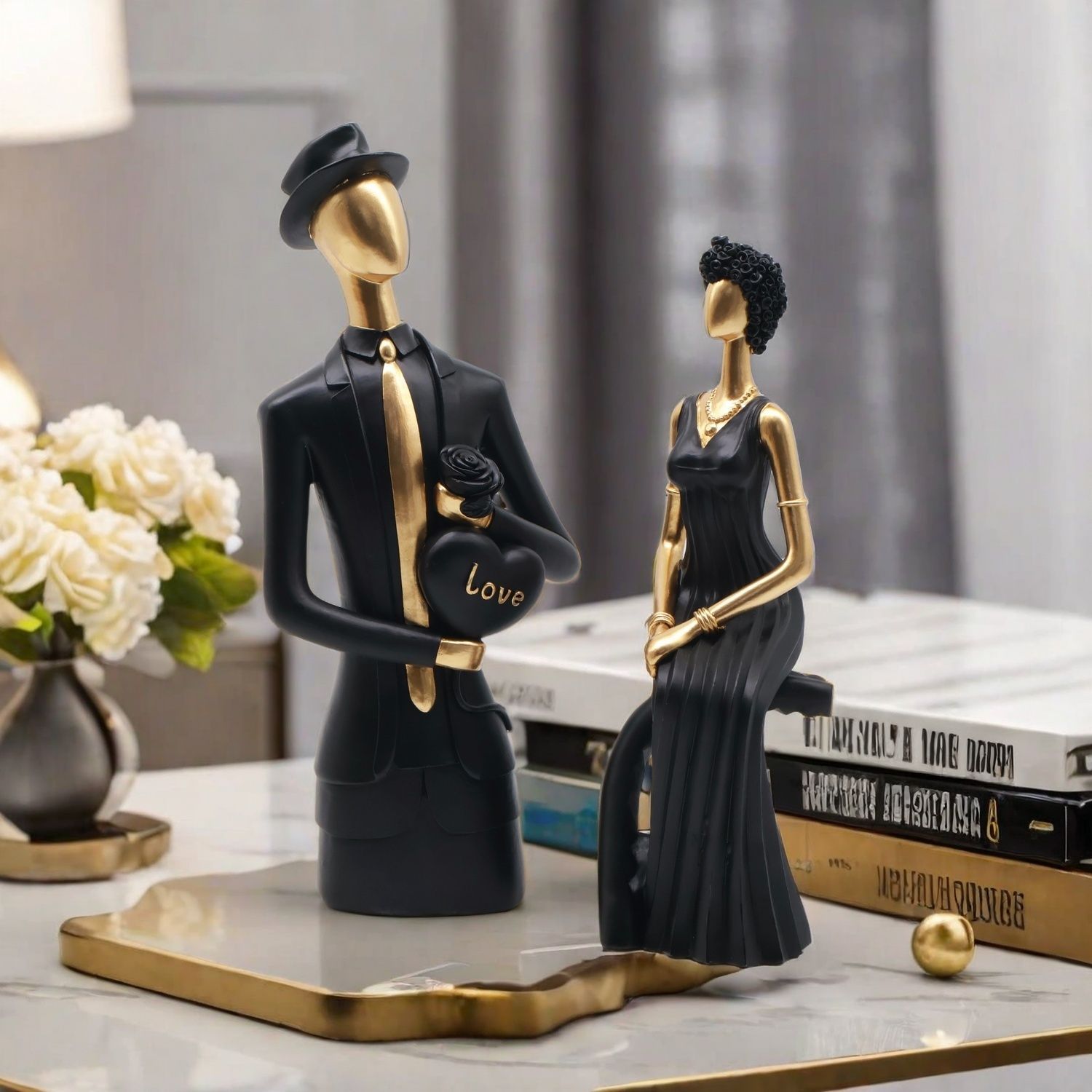 Decor Resin Sculpture Nordic D - Resin Art Wedding Gift ulasan dan harga