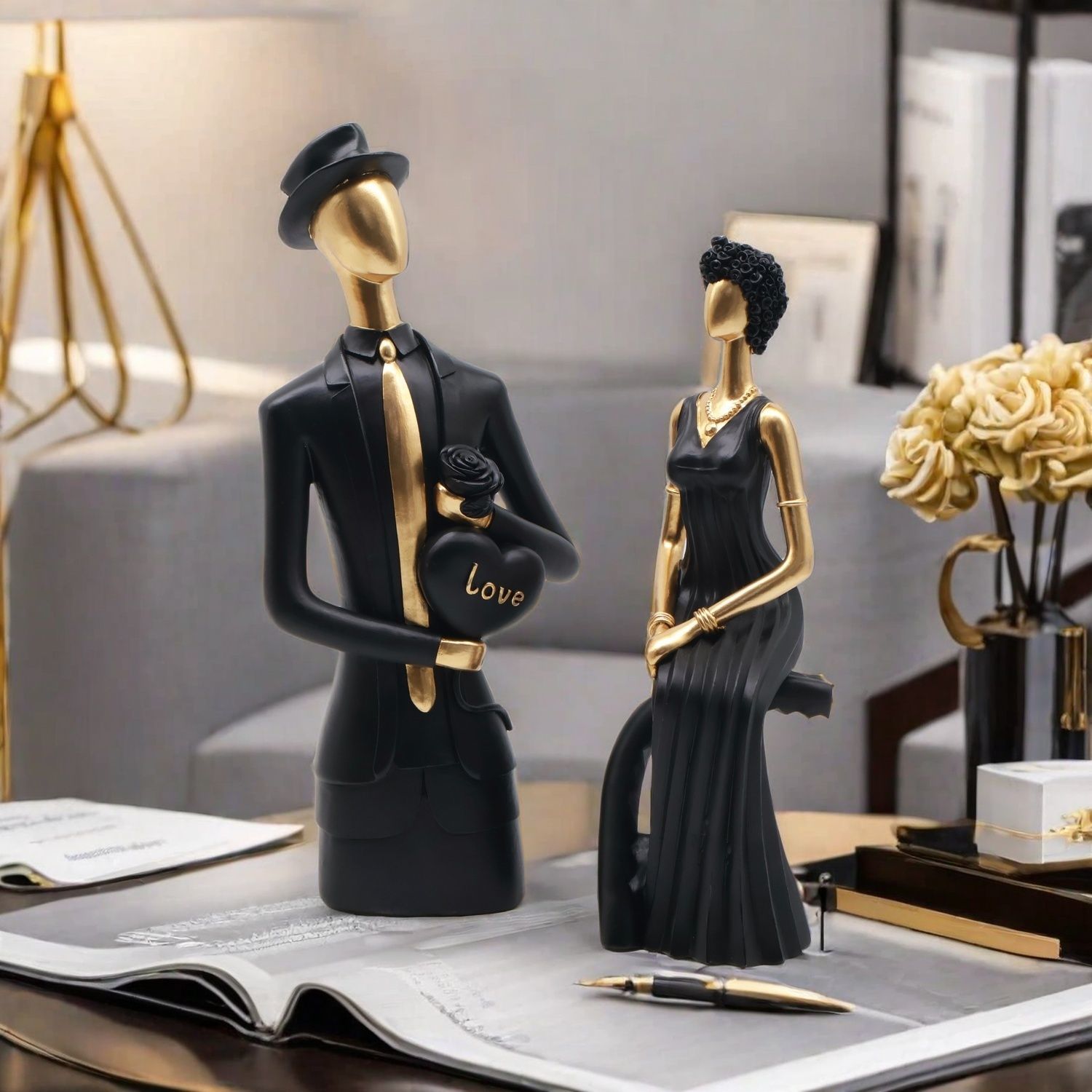 Decor Resin Sculpture Nordic D - Resin Art Wedding Gift ulasan dan harga