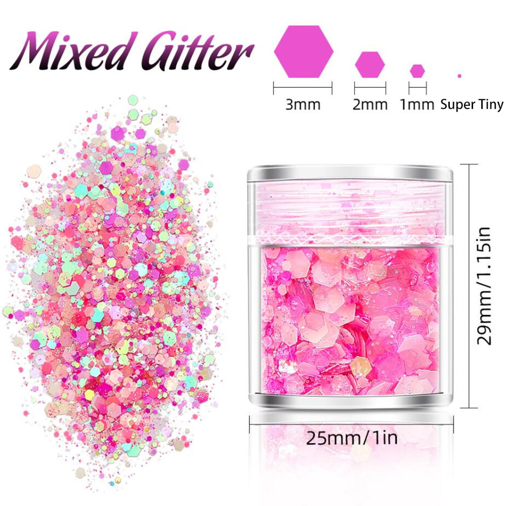 24 Colors Luminous Sequins Glo - Resin Art Glitter ulasan dan harga