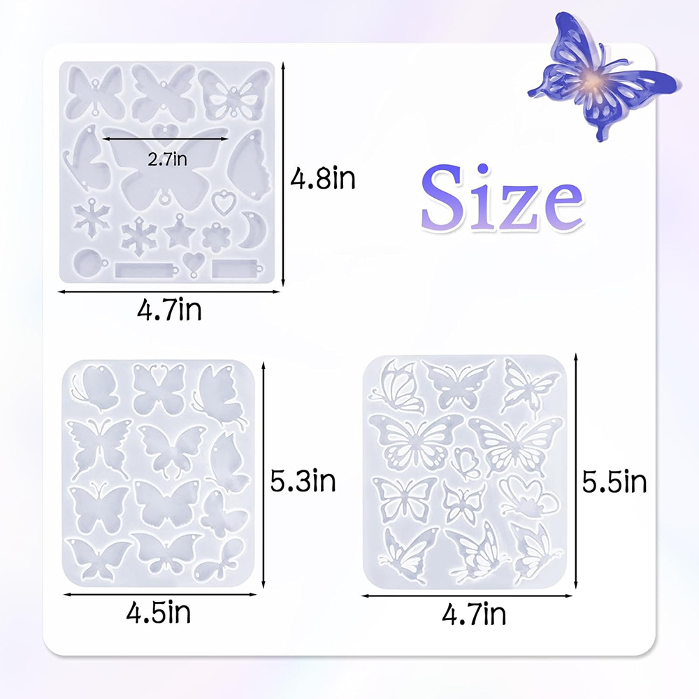 Resin Earring Molds Butterfly  - Resin Art A Keychain ulasan dan harga