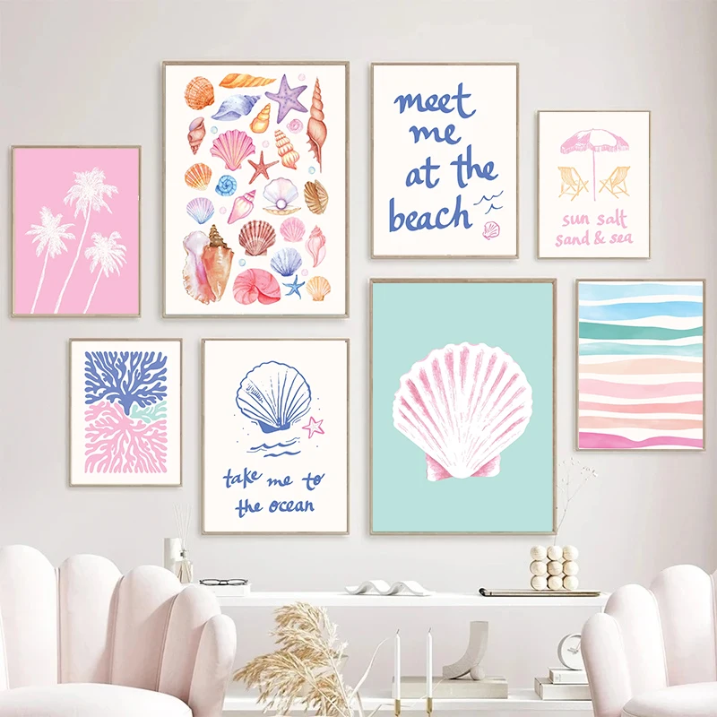 Coastal Gallery Wall Art Summe - Resin Art Wall ulasan dan harga