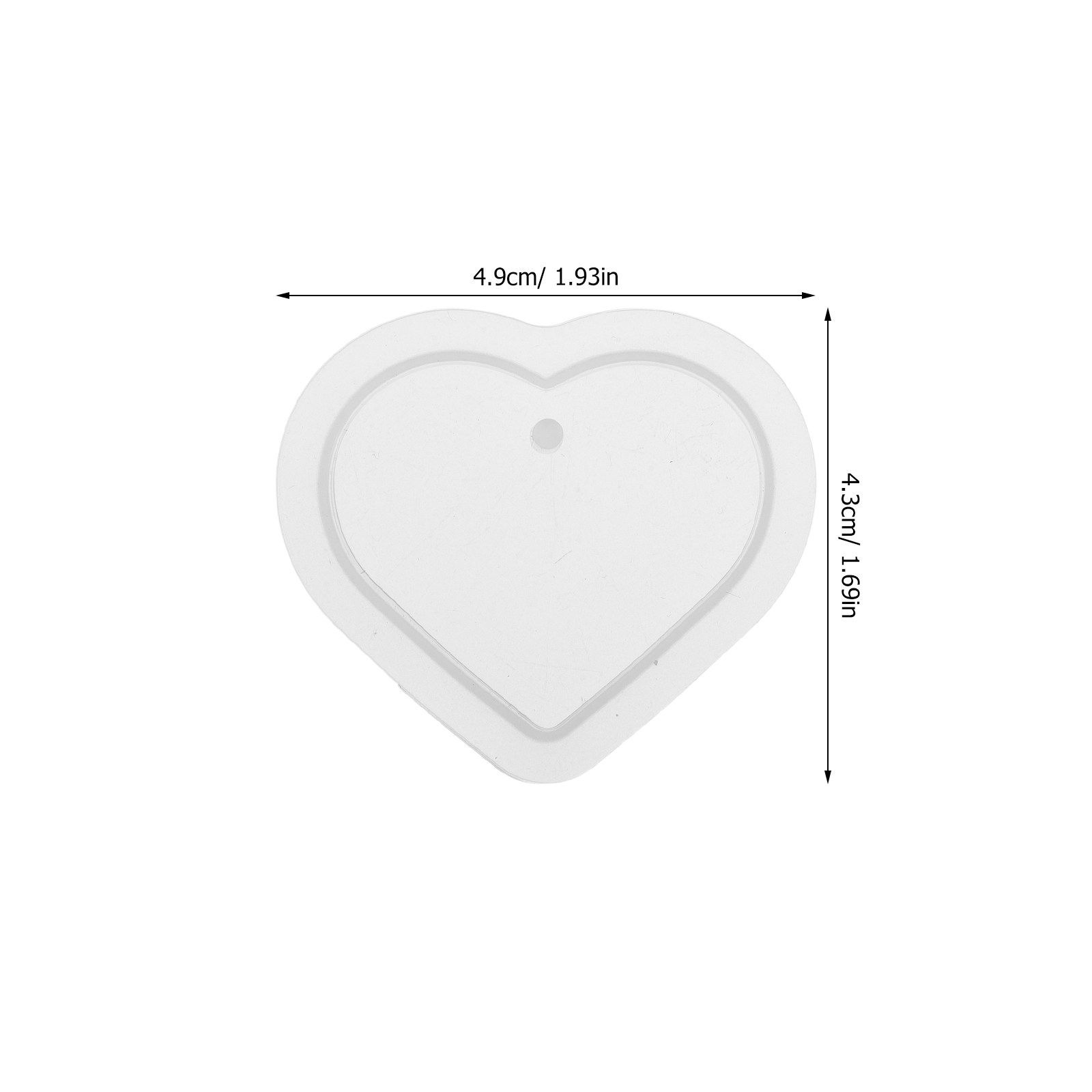 6Pcs Heart Resin Silicone Mold - Resin Art A Keychain ulasan dan harga