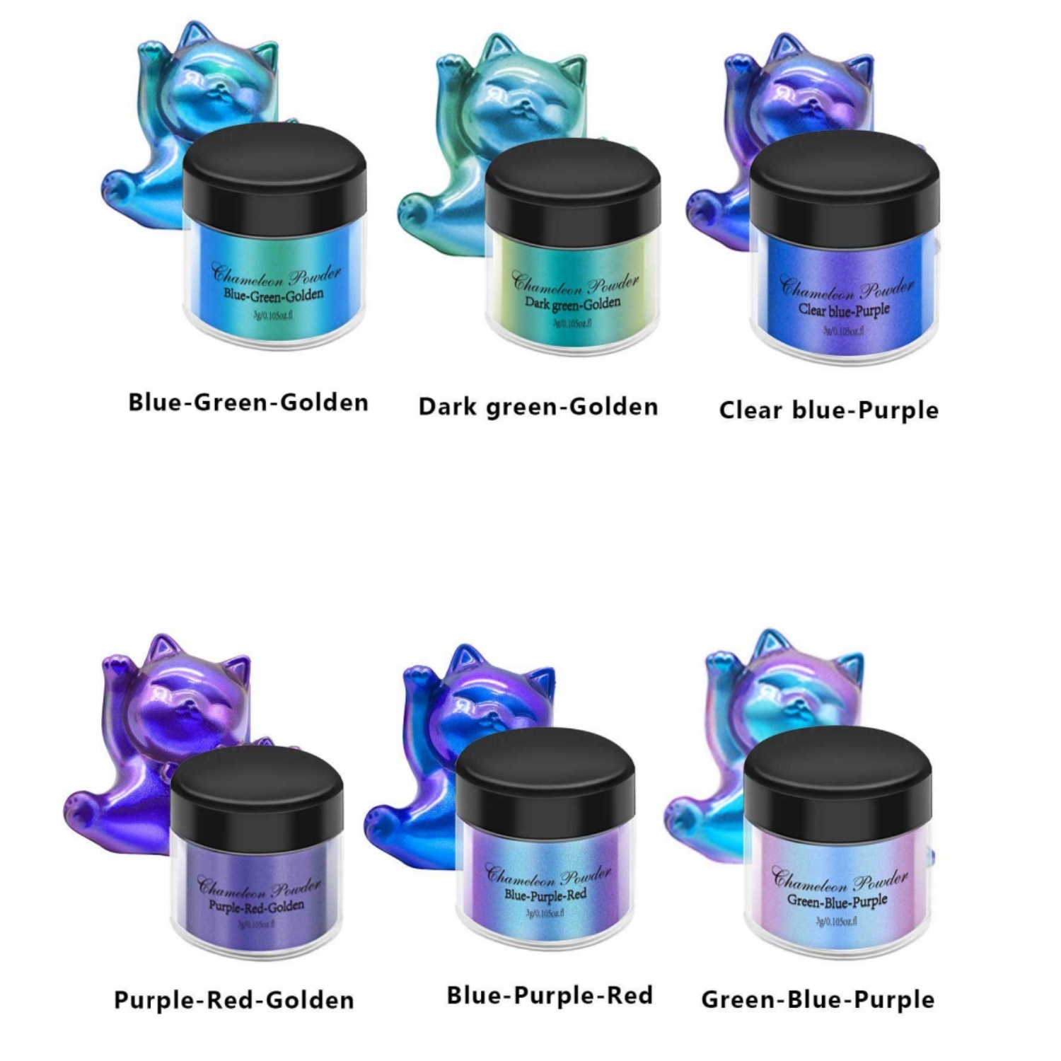 3g/Bottle Magic Mirror Powder  - Pearl Powder Resin ulasan dan harga