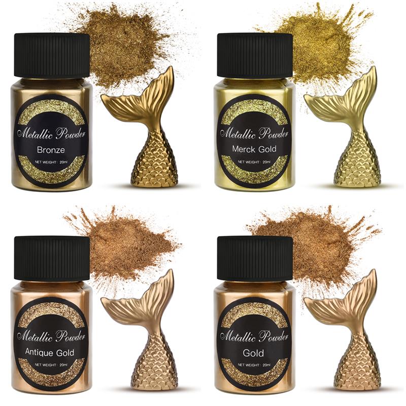 20 Ml Shimmer Metallic Gold Si - Pearl Powder Resin ulasan dan harga
