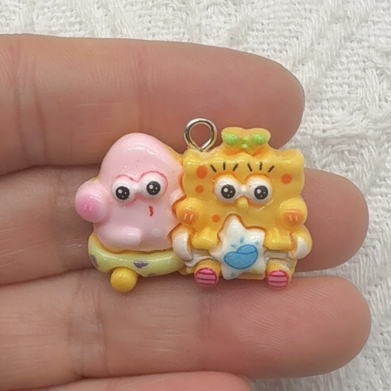 10pcs cartoon resin pendant, D - Resin Art Box ulasan dan harga