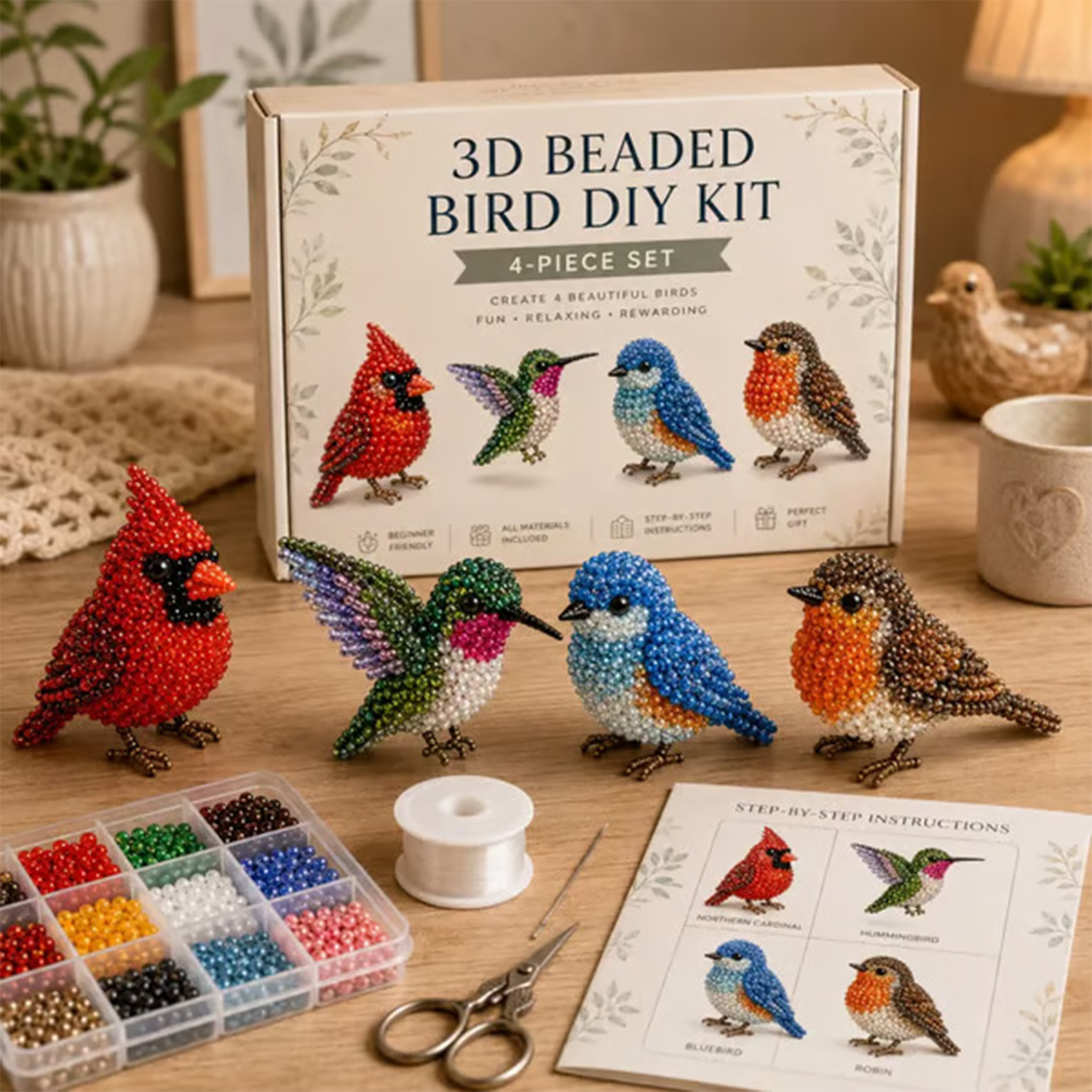 Mini 3D Beaded Animal Craft Ki - Resin Art Kits ulasan dan harga