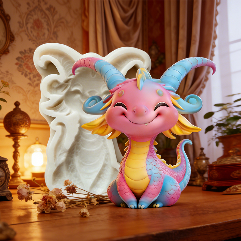 Cute little dragon silicone mo - Resin Art Clay ulasan dan harga