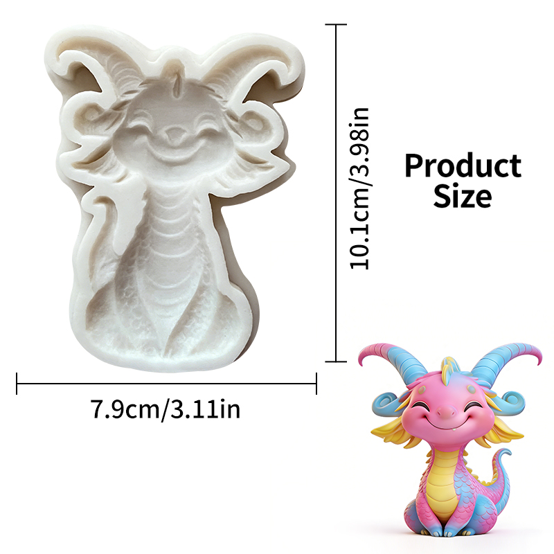 Cute little dragon silicone mo - Resin Art Clay ulasan dan harga