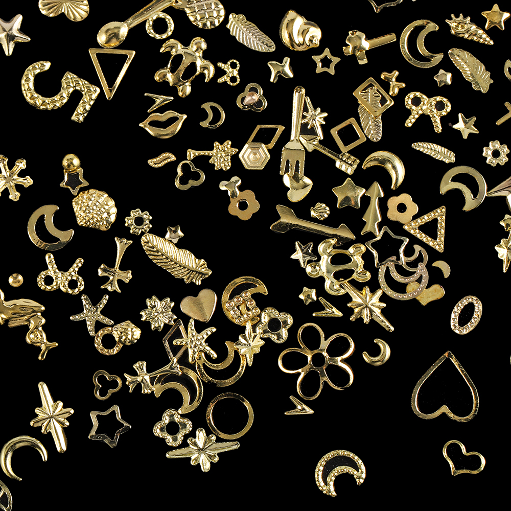 1Box Gold Nail Art Glitter Met - Resin Art Frame ulasan dan harga