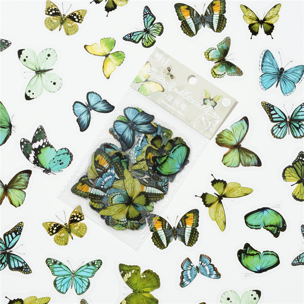 40pcs Colorful Butterfly Wings - Resin Art Sticker ulasan dan harga