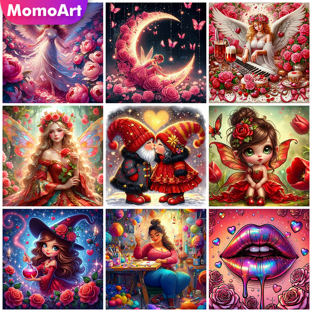 Momoart Diamond Mosaic Girl Po - Resin Art Rose ulasan dan harga