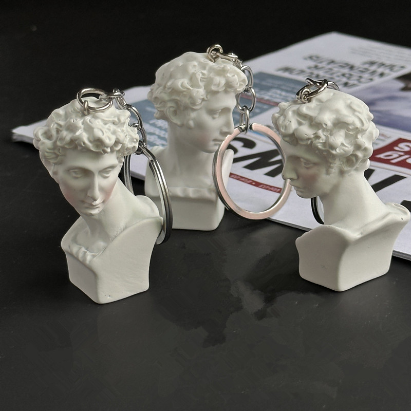 Mini Plaster Statue Key Chain, - Resin Art A Keychain ulasan dan harga