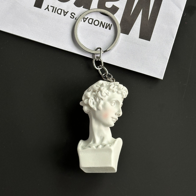 Mini Plaster Statue Key Chain, - Resin Art A Keychain ulasan dan harga
