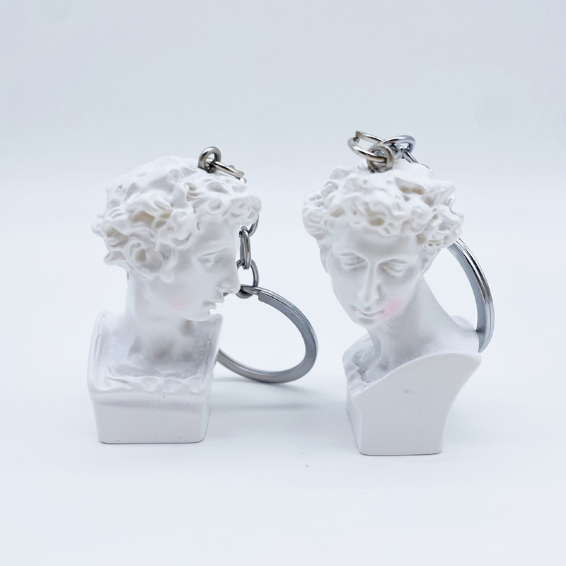 Mini Plaster Statue Key Chain, - Resin Art A Keychain ulasan dan harga