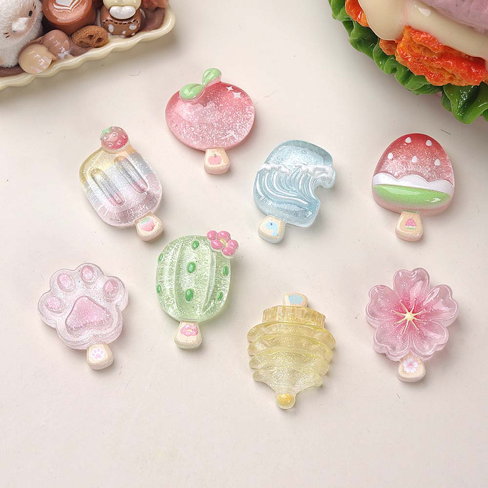 10pcs Kawaii Transparent Summe - Resin Art Phone Case ulasan dan harga