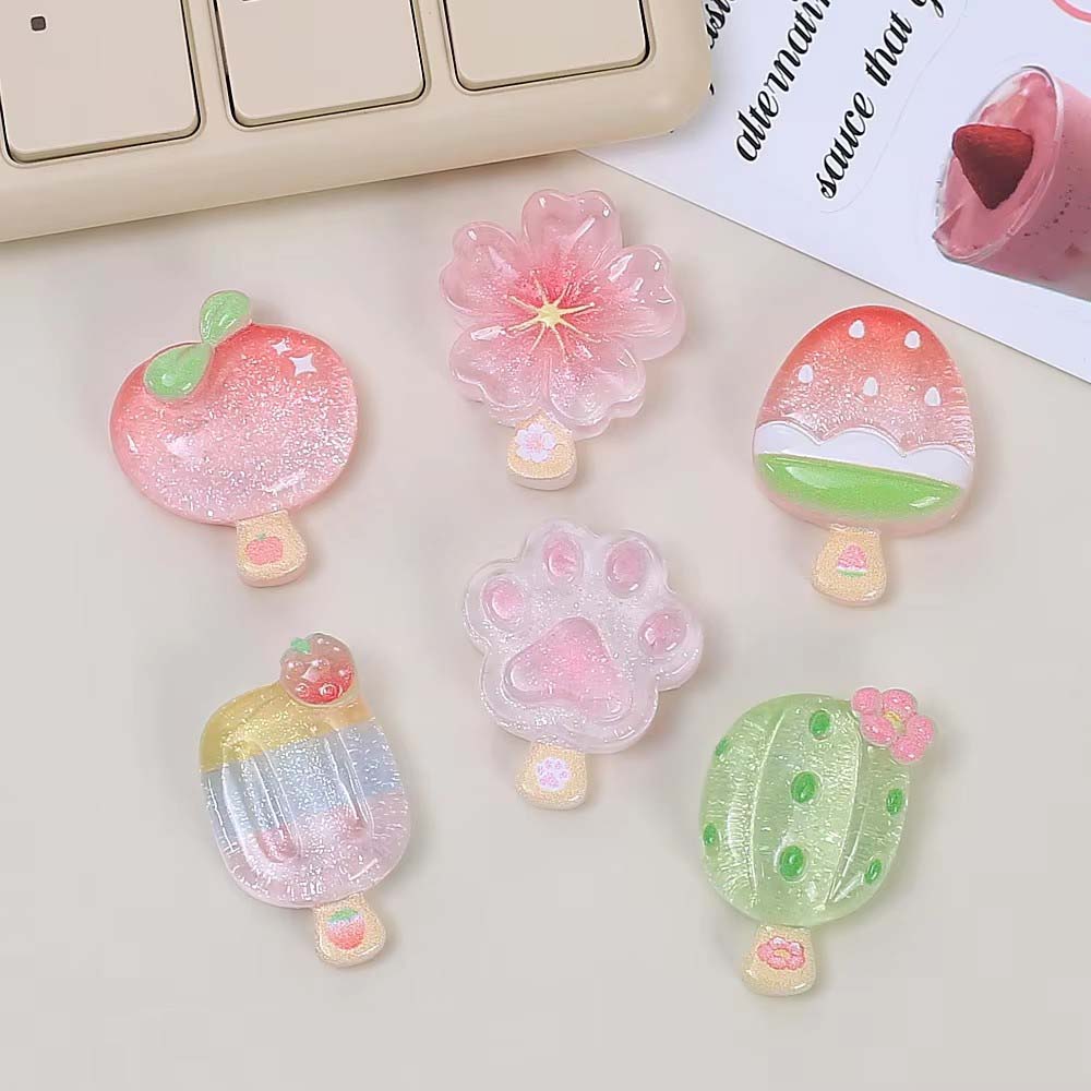 10pcs Kawaii Transparent Summe - Resin Art Phone Case ulasan dan harga
