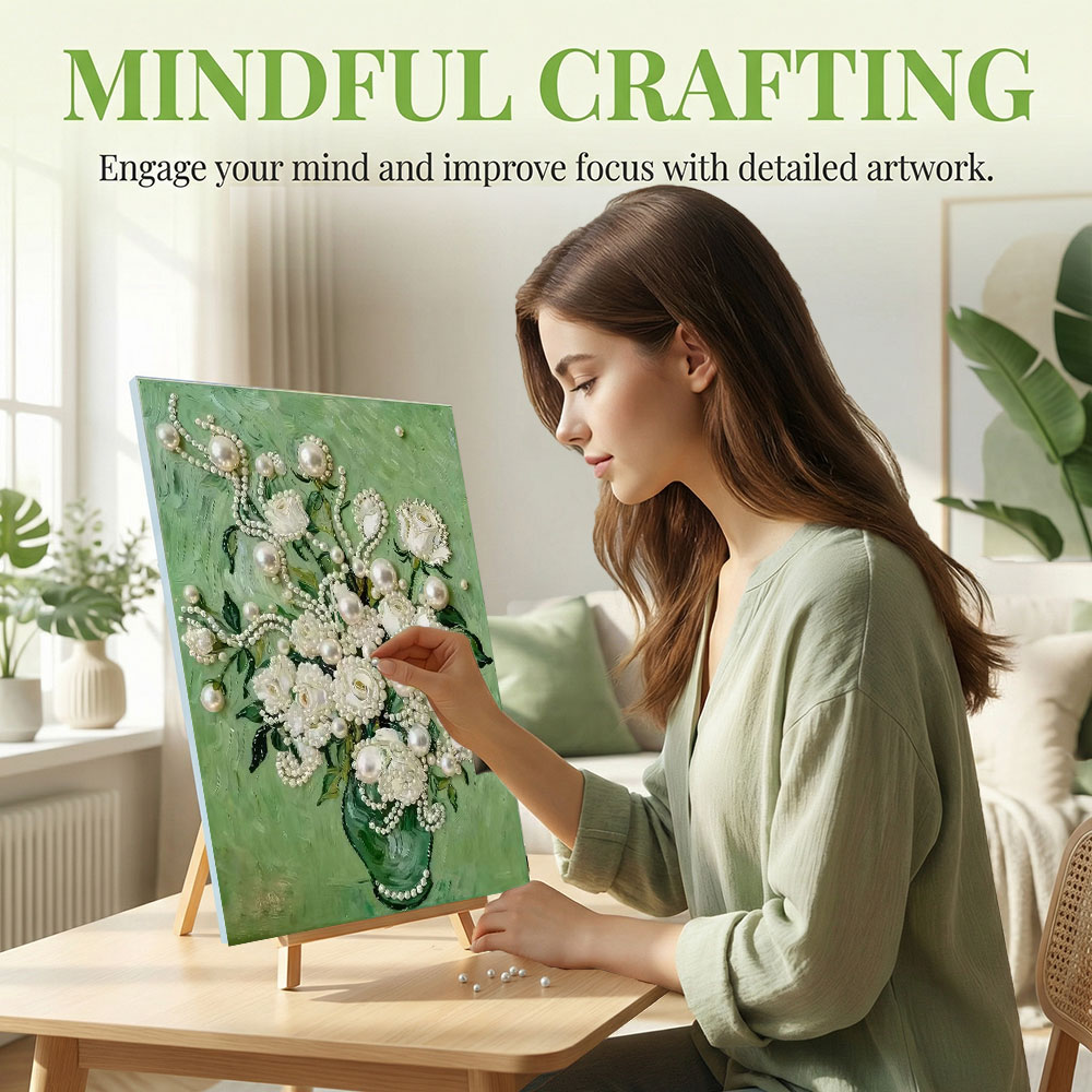 Huacan DIY Pearl Art Painting  - Resin Art Rose ulasan dan harga