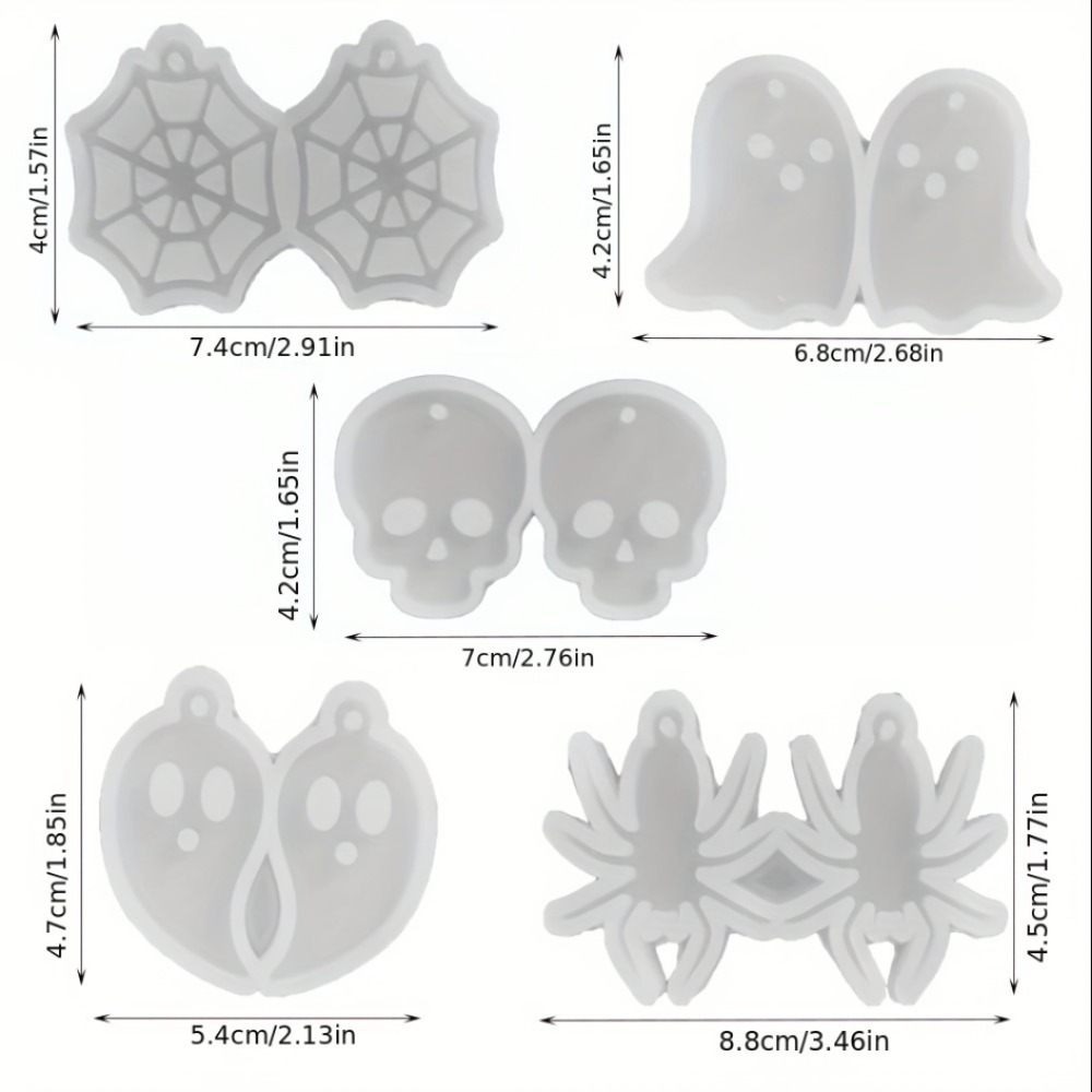Shiny Cute Ghost Silicone Mold - Resin Art A Keychain ulasan dan harga