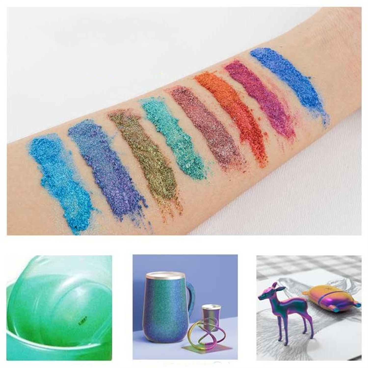 5g Chameleon Powder Nail Stain - Pearl Powder Resin ulasan dan harga