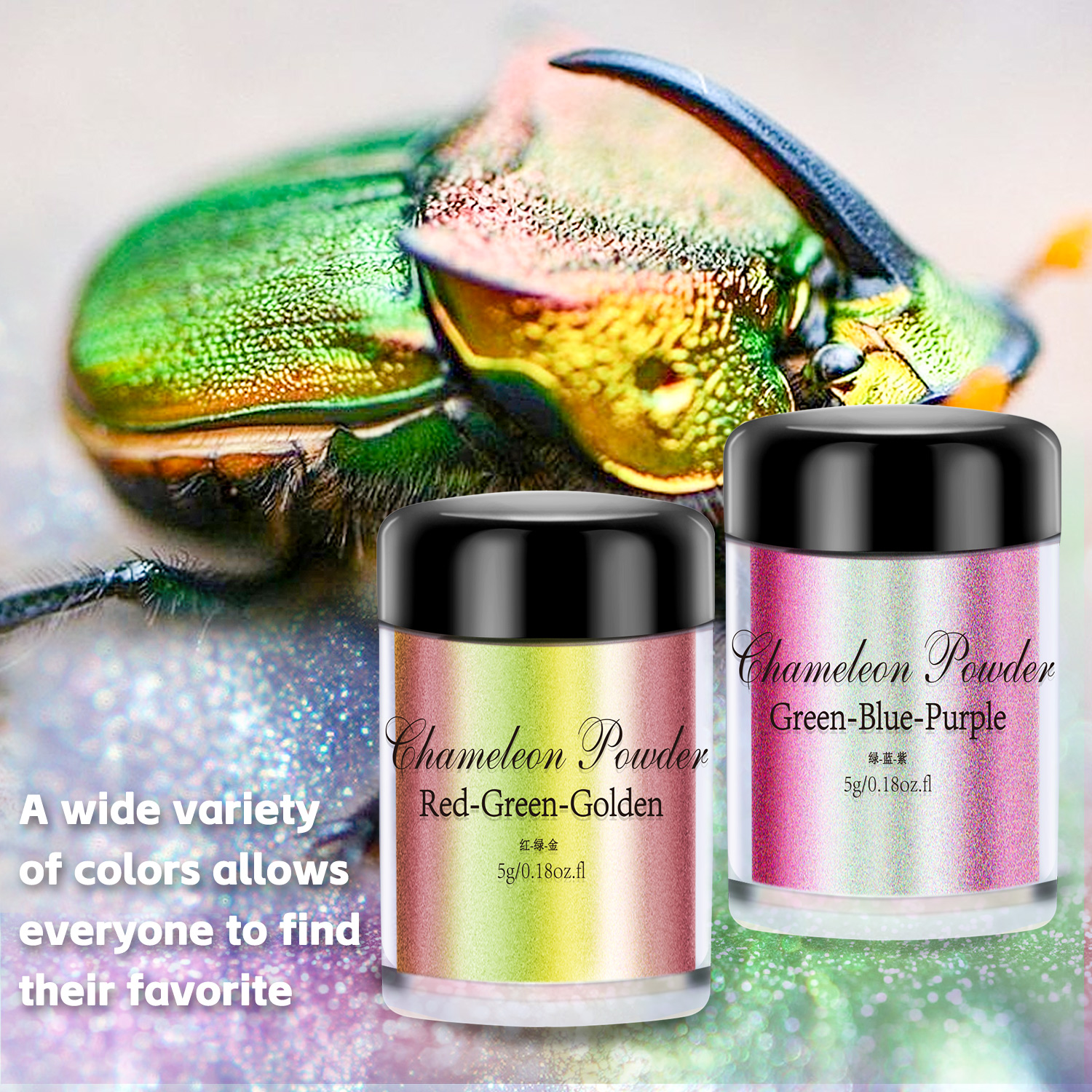 5g Chameleon Powder Nail Stain - Pearl Powder Resin ulasan dan harga